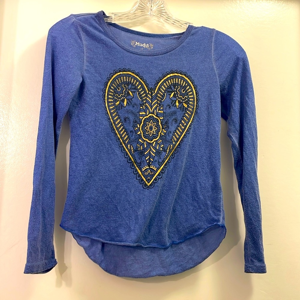 Kohls Girls Long Sleeve Heart Top